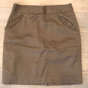 Ann Taylor LOFT Tan/Brown Pencil Skirt